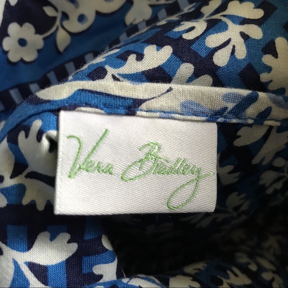 Vera Bradley Blue Lagoon retired tote - Picture 6 of 7